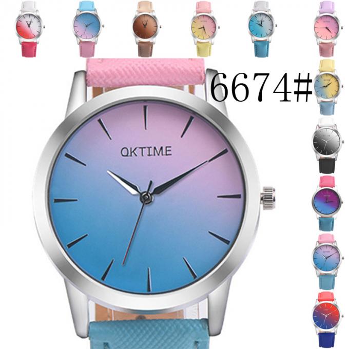 WJ-8379 Güzel Bayanlar Silikon Watch Band Alaşım Vaka Izle