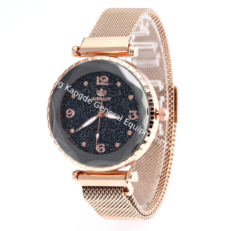 WJ-7868 With Rhinestone Starry Sky Face Design Women Handwatches Attractive Wonderful Pretty Magnet Buckle Lady Watch