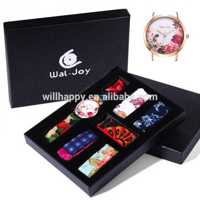 Wal-Joy Özel Logo Dokuma Kayış Lüks Hediye İzle Kız Kadınlar için Tasarımcılar Saatler Değişim Bandı Set DIY Çocuk Kol Saati