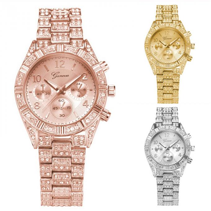 WJ-6433 Türük Fabrika Stok Moda Altın Lüks Lady Kol Alaşım Kadın Bilek İzle Takı kadın için Saatler