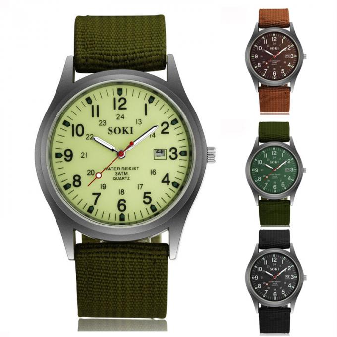 WJ-6931 2018 SOKI Marka Yeni Tasarım Maç Renk Deri Saatler Erkekler için Kuvars Saatler Tarih Ile